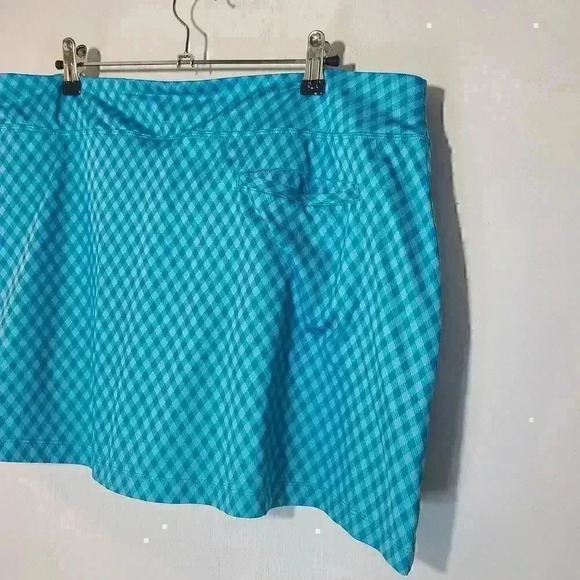 Nike Golf Tour Performance Dri-Fit Turquoise Gingham Sz L - Picture 5 of 7
